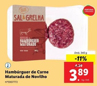 Lidl Hambúrguer bovino promoção