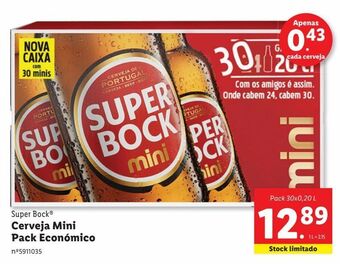 Lidl Cerveja super bock promoção