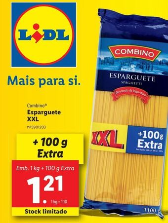 Lidl Esparguete promoção