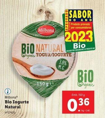 Lidl Iogurte milbona promoção