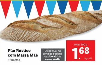 Lidl Pão rústico promoção