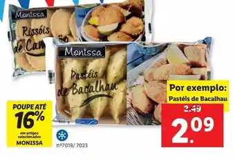 Lidl Pastel de bacalhau promoção