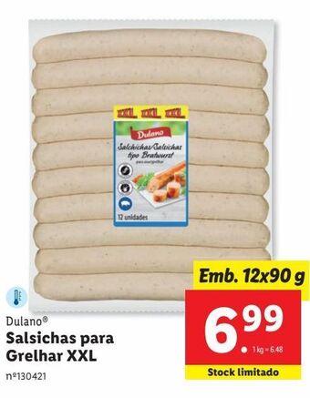Lidl Salsicha dulano promoção