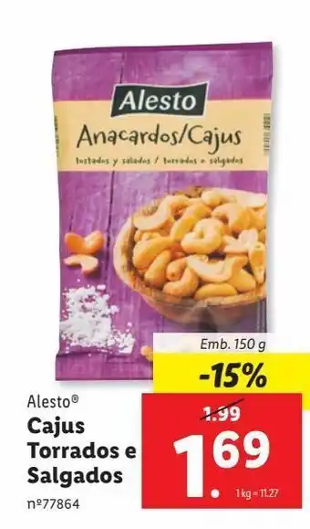 Lidl Cajú alesto promoção