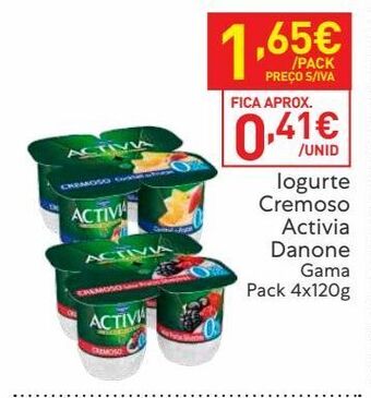 Recheio Iogurte activia promoção