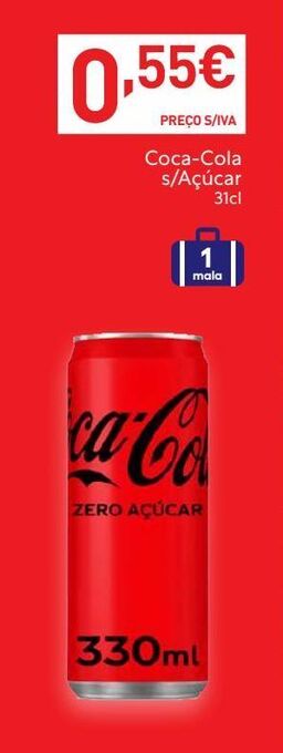 Recheio Coca cola zero promoção