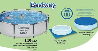 Toys R Us Bestway - piscina desmontável com bomba de filtro steel pro max 305 x 76cm promoção
