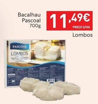 Recheio Bacalhau pascoal promoção