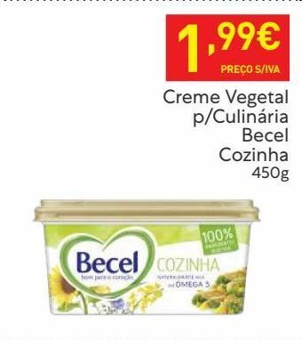 Recheio Margarina vegetal becel promoção