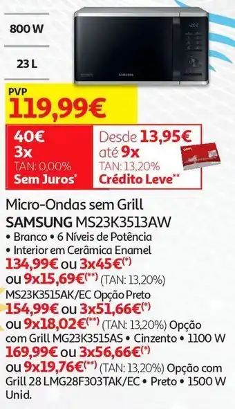 Auchan Microondas samsung promoção