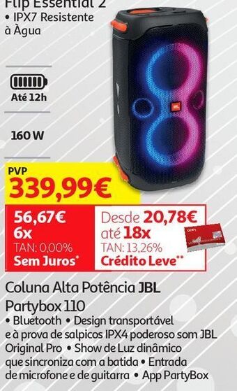 Auchan Coluna portátil jbl promoção