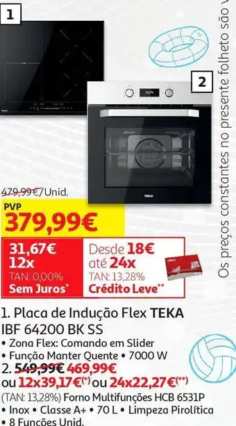 Auchan Placa de cozinha elétrica teka promoção
