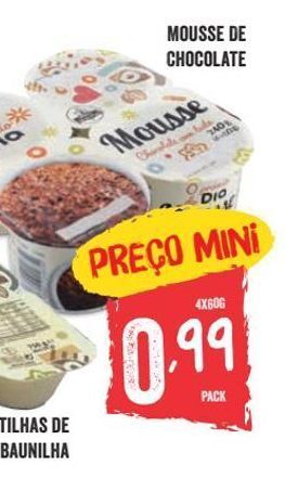 Minipreço Mousse de chocolate promoção