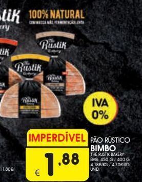 Pão rústico bimbo