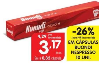 Minipreço Cápsulas de café buondi promoção