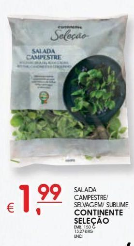 Saladas prontas continente