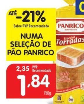 Minipreço Pão de forma panrico promoção