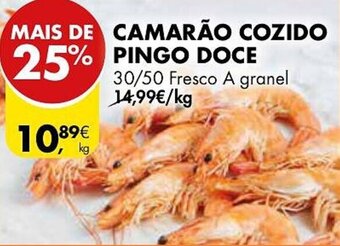 Pingo Doce CAMARÃO COZIDO PINGO DOCE promoção