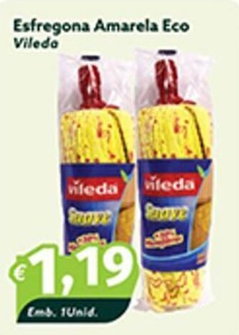Roque Supermercados Esfregona Amarela Eco Vileda promoção