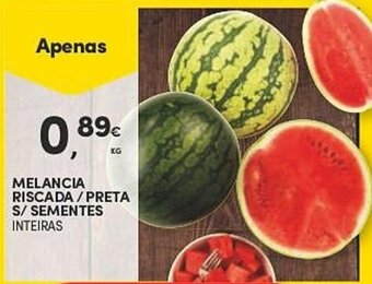 Continente MELANCIA RISCADA/PRETA S/ SEMENTES INTEIRAS promoção