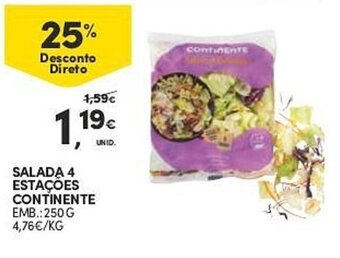 Continente SALADA 4 ESTAÇÕES CONTINENTE EMB.:250 G promoção