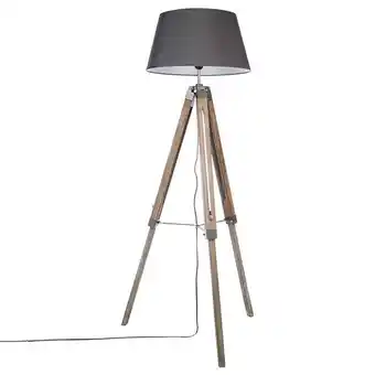Candeeiro de chão runo cinza com tripé 145cm