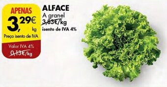 Pingo Doce ALFACE A granel promoção