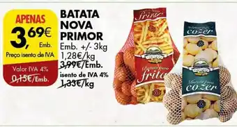 Pingo Doce BATATA NOVA PRIMOR promoção