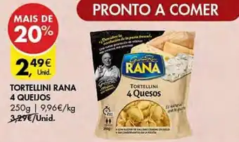 Pingo Doce TORTELLINI RANA 4 QUEIJOS 250g promoção