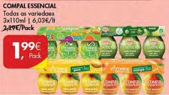 Pingo Doce COMPAL ESSENCIAL 3x110ml promoção