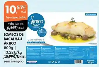 Pingo Doce LOMBOS DE BACALHAU ÁRTICO 800G promoção
