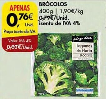Pingo Doce BRÓCOLOS 400g promoção
