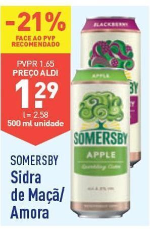 ALDI Sidra somersby promoção