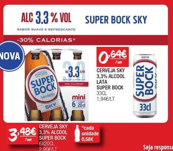 Spar Cerveja super bock promoção