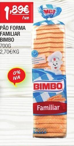 Spar Pão de forma bimbo promoção