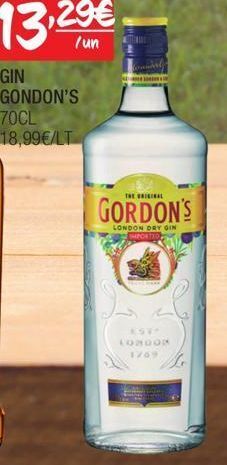 Spar Gin gordon's promoção