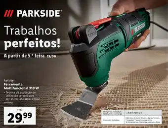 Lidl Parkside Ⓡ Ferramenta Multifuncional 310 W promoção