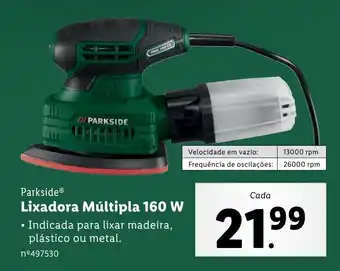 Lidl Parkside Ⓡ Lixadora Múltipla 160 W promoção