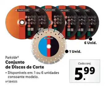Lidl Parkside® Conjunto de Discos de Corte promoção