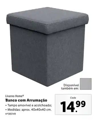 Lidl Livarno HomeⓇ Banco com Arrumação promoção