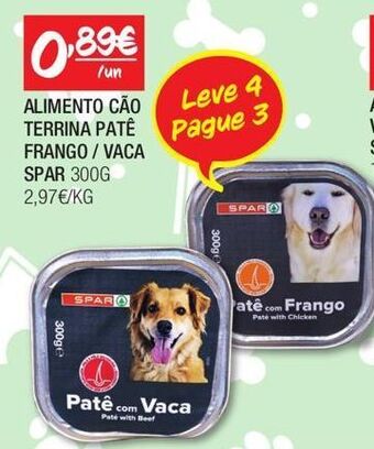 Spar Ração para cães spar promoção