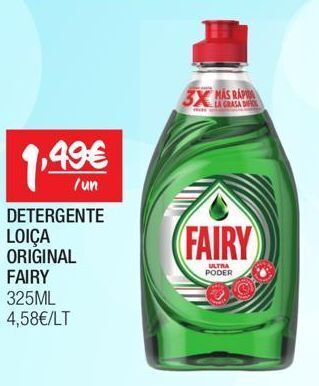 Spar Detergente lavalouça fairy promoção