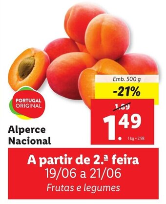 Lidl Alperce Nacional Emb. 500 g promoção