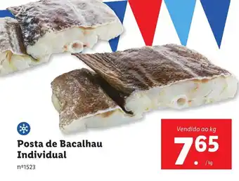 Lidl Posta de Bacalhau Individual promoção