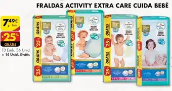 Pingo Doce Fraldas Activity Extra Care Cuida Babé 56 Unid promoção