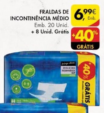 Pingo Doce Fraldas de Incontinência Médio 20 Unid promoção