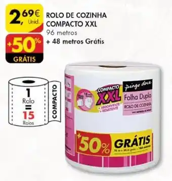 Pingo Doce Rolo de Cozinha Compacto XXL 96m promoção
