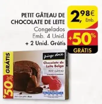Petit Gâteau de Chocolate de Leite 4 Unid Grátis