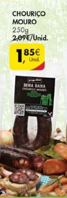 Pingo Doce Chouriço Mouro 250g promoção