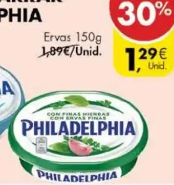 Pingo Doce Queijo P/Barrar Philadelphia Ervas 150g promoção